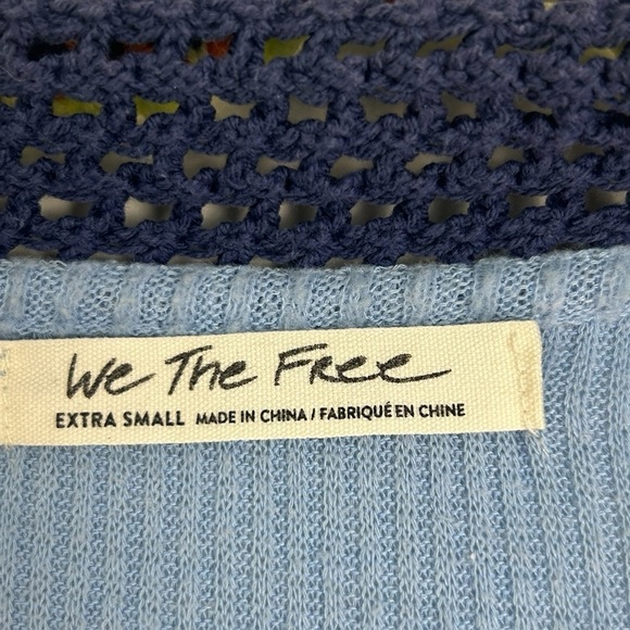 Free People We The Free Feeling Magical Ribbed Knit Swit V-Neck Top Women SZ XS - Picture 8 of 15